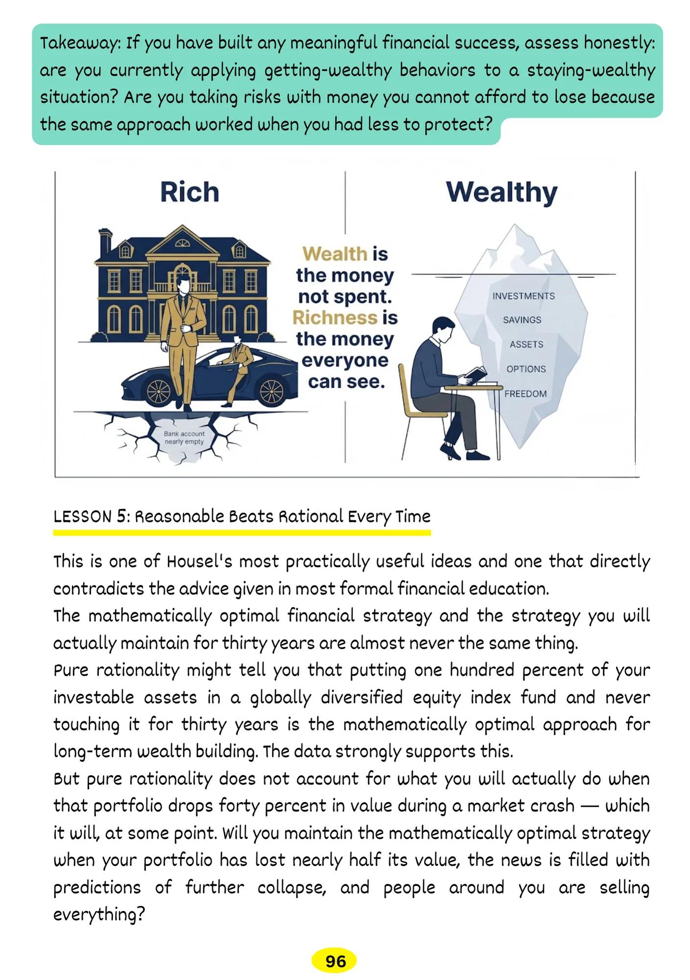 Sample page 108 — rich versus wealthy comparison