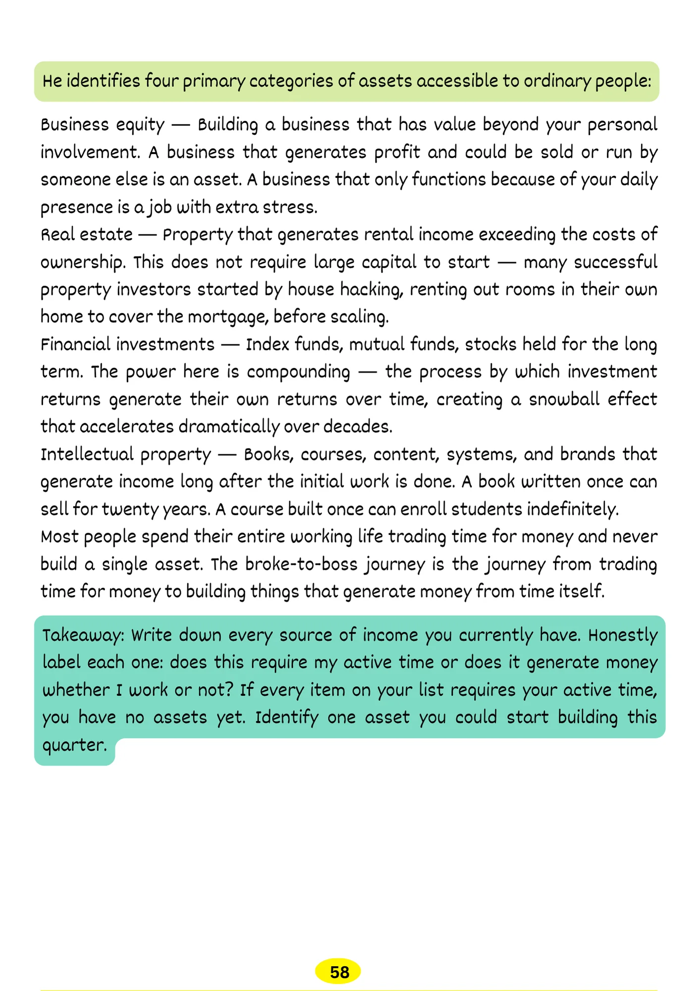 Sample page 67 — building assets lesson